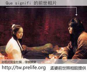Que signifi 的前世相片
